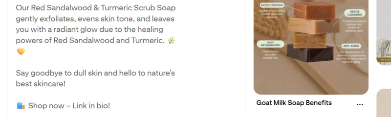 Pinterest pin with clear call-to-action driving user engagement