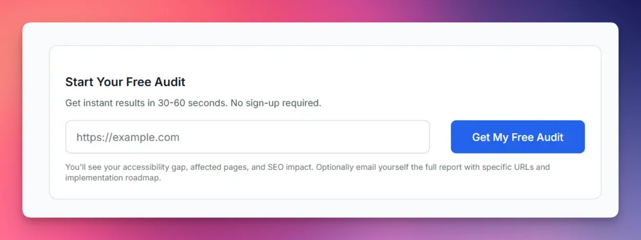 AltText.ai website crawler scanning tool interface showing automated accessibility audit results with highlighted missing alt text and contrast errors